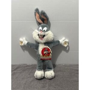 Vintage 1990 Bugs Bunny 50th Birthday Plush Suction Cup Toy Mighty Star Grippits